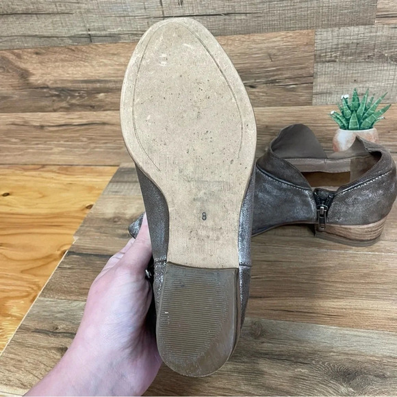 Anthropologie Seychelles Metallic Leather Ankle Booties 8 - Picture 5 of 8